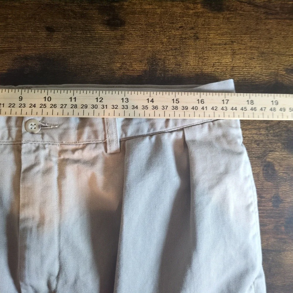 Polo Ralph Lauren Ethan Pant Mens 36x30 Khaki Pleated Chino Trousers Beige